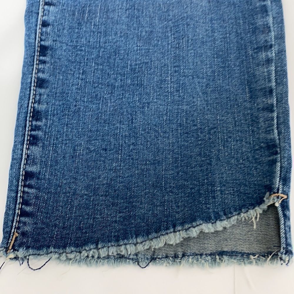 Seven 7 Ankle Straight Step Hem Distressed Stretch Mid -Rise‎ Jeans Blue 8 - Picture 11 of 16